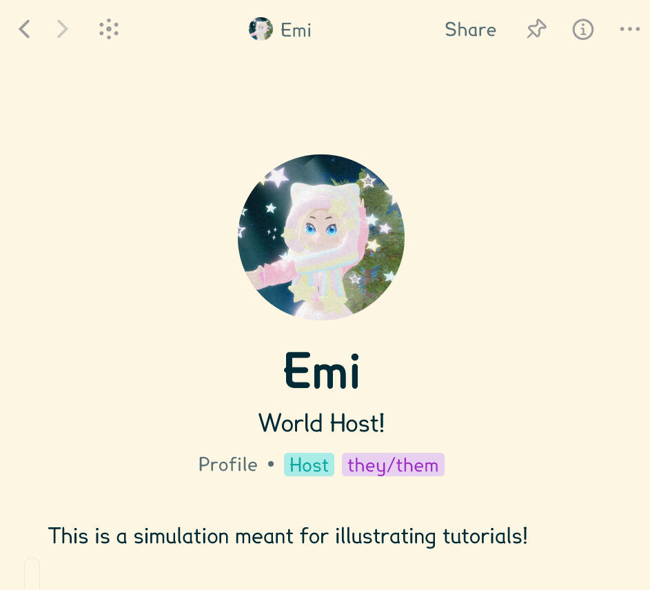 Emi's example profile