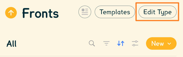 Showing the "Edit Type" button