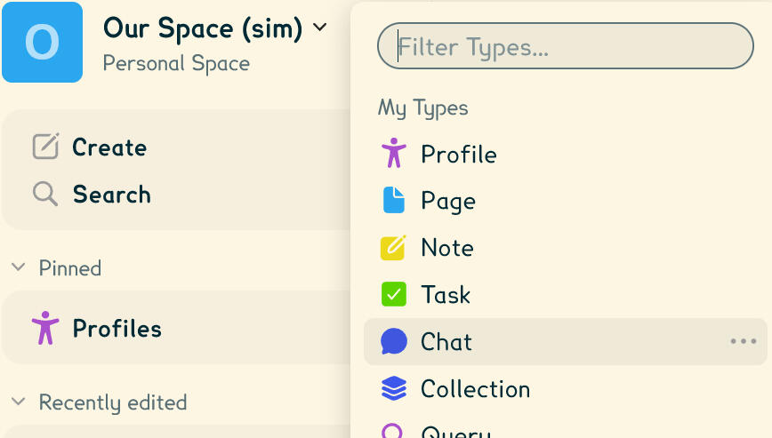 Creating a chat type